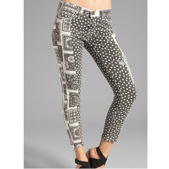 Current Elliott The Seamstress Patchwork Skinny Jeans Size 28 - Picture 1 of 14